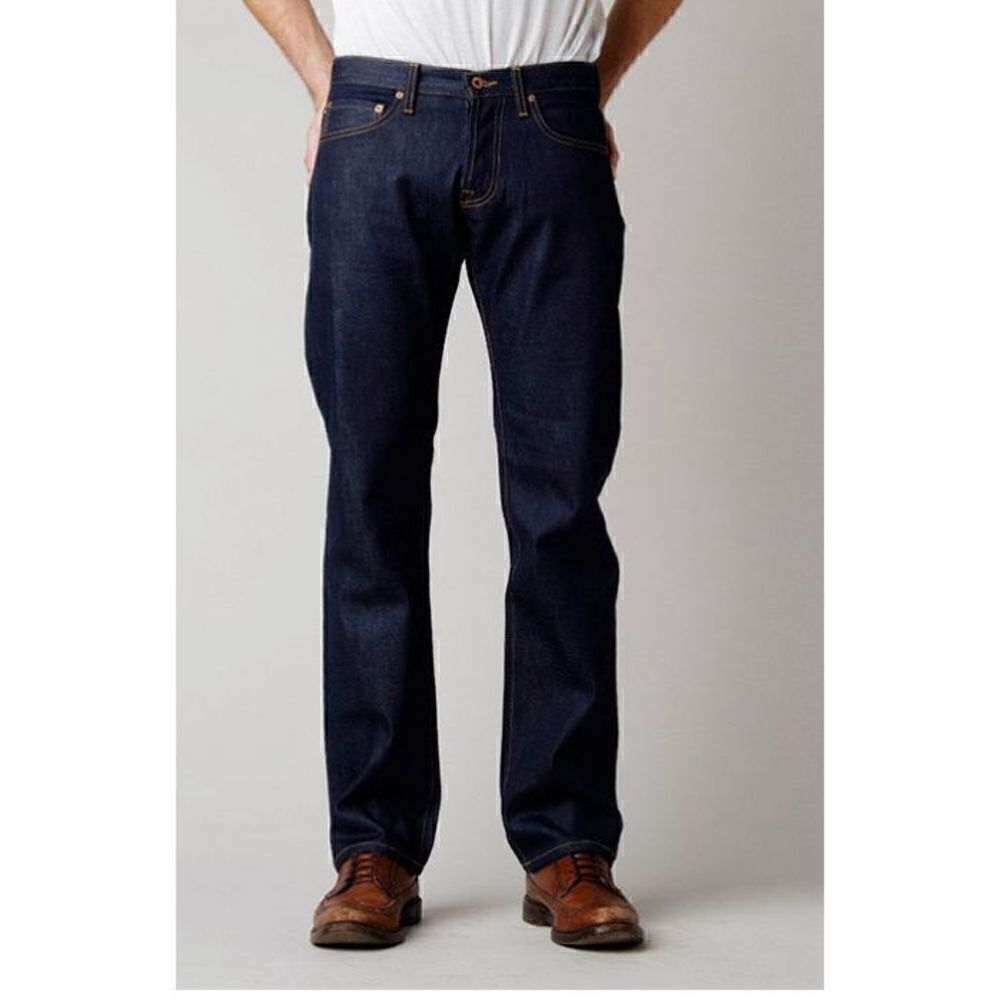 Baldwin The Reed Straight Leg Jean in Dark Wash Selvage Denim Jean NWT Size 28